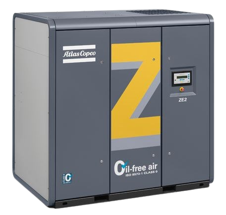 Atlas Copco Low Pressure Series Oil-Free Screw Compressor 2-4 bar for Pneumatic Conveying Wastewater Treatment Aeration Process Air